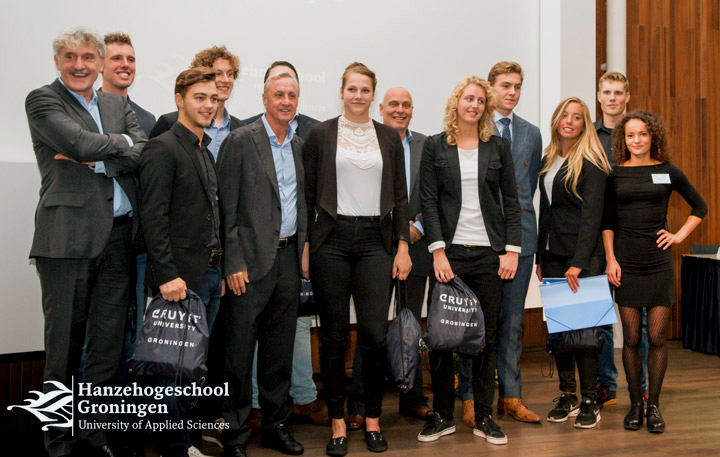 Johan Cruyff at kick-off of new Johan Cruyff University Groningen