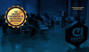 Johan Cruyff Institute recibe el premio a la ‘Mayor Contribución a la formación en Administración del Fútbol’, en FIFEX