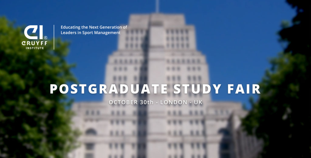 Johan Cruyff Institute to attend the London Postgraduate Fair
