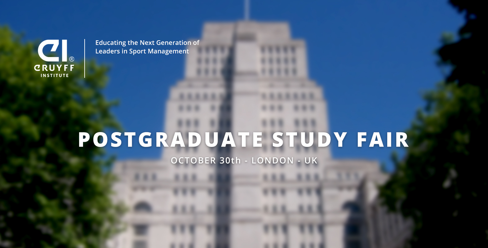 Johan Cruyff Institute to attend the London Postgraduate Fair