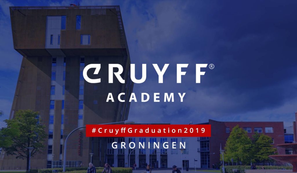Johan Cruyff Academy Groningen, inaugurada en 2015 con 15 estudiantes deportistas, celebra su primera graduación el 11 de julio