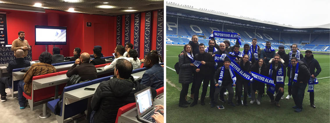 Real Sociedad, Deportivo Alavés, Athletic Club y Baskonia acogen a estudiantes de Máster de Johan Cruyff Institute en su study trip 2019