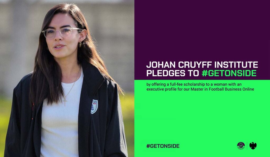 Tatiana Briseño, ganadora de la beca para el Máster en Administración del Fútbol Online dentro de la campaña GetOnside