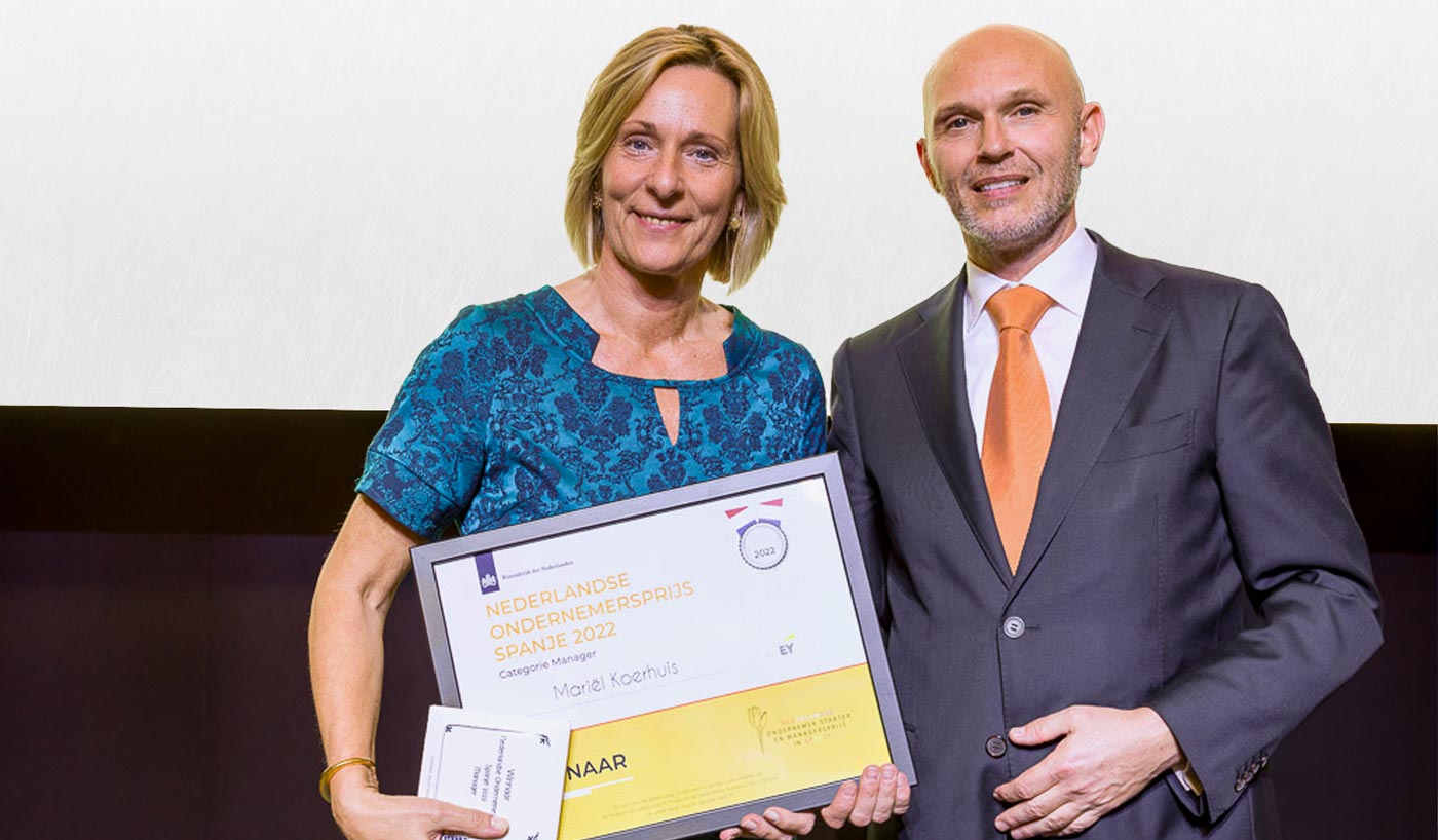 Mariël Koerhuis, awarded as best Dutch manager in Spain