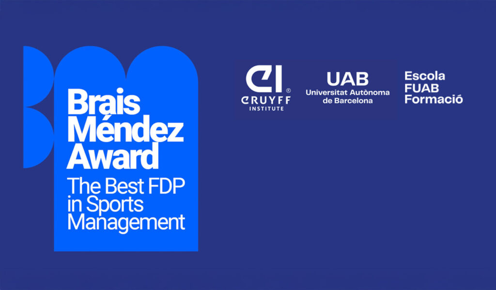 Johan Cruyff Institute and Universidad Autónoma de Barcelona launch the Brais Méndez Award for the Best Final Degree Project (FDP) in Sports Management.