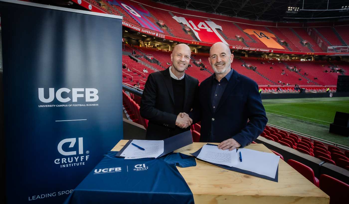 Johan Cruyff Institute and University Campus of Football Business (UCFB) announce a global partnership in sports education
